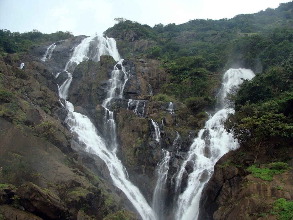 dudhsagar, waterfall, dudh sagar